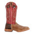 Фото #1 товара Durango Prca Collection Bison Square Toe Cowboy Mens Red, Red Casual Boots DDB0