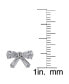 ფოტო #3 პროდუქტის Silver-Plated Cubic Zirconia Bow Stud Earrings