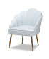 Фото #1 товара Furniture Cinzia Glam and Luxe Upholstered Seashell Shaped Accent Chair