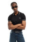 Calvin Klein Jeans tipping slim polo in black