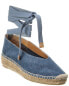 Castañer Gea Canvas Wedge Espadrille Women's Blue 38