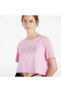 Фото #2 товара Футболка спортивная Nike Женская Kadın Pembe T-Shirt Обрезанная