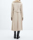 ფოტო #2 პროდუქტის Women's Faux Fur Collar Detachable Wool Coat