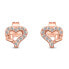 Charming heart earrings made of rose gold EA526RAU