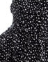 Фото #4 товара ASOS DESIGN corset detail jumpsuit in mono spot print