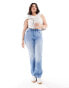 ONLY Curve Sally high waisted flared jeans in bleached light blue Helles Jeansblau, EU50 L32 - UK 22 - фото #2