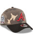 Фото #1 товара Men's Atlanta Braves Camo Crown A-Frame 9FORTY Adjustable Hat
