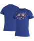 Фото #1 товара Men's Royal Kansas Jayhawks Along The Shadow Tri-Blend T-shirt