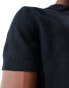 River Island knitted polo in black