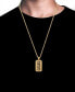 ფოტო #2 პროდუქტის Men's Cubic Zirconia Zigzag Cluster Dog Tag 24" Pendant Necklace