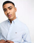 GANT icon logo slim fit oxford shirt in light blue