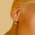 Silver single earring with zircons L Cubica RZCU38