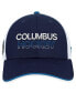Фото #2 товара Men's Navy Columbus Blue Jackets Authentic Pro Alternate Jersey Trucker Adjustable Hat