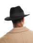 Фото #6 товара ASOS DESIGN wool fedora hat with size adjuster in black
