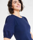 Фото #3 товара Women's Knit Elbow-Sleeve Top, Created for Macy's