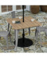 Dryden Indoor/Outdoor Dining Table With Umbrella Hole, 36" Square All Weather Poly Resin Top And Steel Base