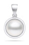 Фото #1 товара Minimalist silver pendant with genuine pearl PT89W