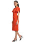 Women's Ruched Flutter-Sleeve Sheath Dress