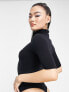 Фото #4 товара Commando turtleneck short sleeve bodysuit in black