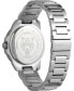 ფოტო #3 პროდუქტის Men's Touchdown Silver-Tone Stainless Steel Bracelet Watch 44mm