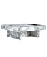 Фото #7 товара Elegant Black and White Marble Coffee Table 31.4" Square