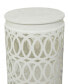 23", 19", 15" Metal Contemporary Geometric Accent Table with Laser Carved Trellis Design, Set of 3