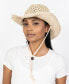 Фото #3 товара Crochet Straw Cowboy Hat with Chin Strap