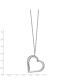 Фото #2 товара Chisel preciosa Crystal Heart Slide Cable Chain Necklace