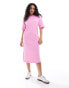 Pimkie midi t-shirt dress in pink