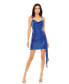 ფოტო #1 პროდუქტის Women's Sequined Cowl Neck Mini Dress