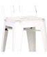 Фото #8 товара Industrial Metal Barstools with Bucket Back and 4 Legs, Set of 2
