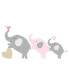 Фото #1 товара Eloise Gray/Pink/Gold Elephant Nursery Wall Decals