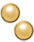 ფოტო #1 პროდუქტის 14k Gold Earrings, 12mm Domed Ball Stud Earrings