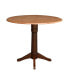 International Concept 42" Round Dual Drop Leaf Pedestal Table