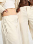 Фото #4 товара IIQUAL unisex parachute trousers co-ord in cream