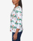 ფოტო #3 პროდუქტის Petite Classics Birds on a Branch Double Strap Top