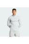 Ultimate erkek gri uzun kollu dar kesim koşu antrenman spor üst sweatshirt IM4199