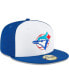 Фото #3 товара Men's White Toronto Blue Jays Cooperstown Collection Wool 59FIFTY Fitted Hat