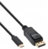 Фото #1 товара InLine USB Display Cable - USB-C male to DisplayPort male - 1m