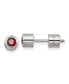 ფოტო #1 პროდუქტის Stainless Steel Polished Red CZ January Earrings