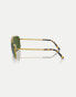 Фото #2 товара Ray-Ban rb3796 rectangle polarised sunglasses with green lens in gold