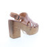 Bed Stu Fontella F377003 Womens Brown Leather Heeled Sandals Shoes 8.5