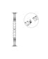 ფოტო #5 პროდუქტის Unisex Clara Silver Stainless Steel Band for Apple Watch 38mm, 40mm, 41mm