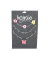 Фото #2 товара 3 Piece Mixed Chain Necklace Set with Beaded Flowers and Butterfly Pendant