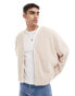 ASOS DESIGN knit cardi in beige