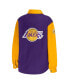 Фото #3 товара Women's Purple Los Angeles Lakers Colorblock Button-Up Shirt Jacket