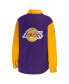 Women's Purple Los Angeles Lakers Colorblock Button-Up Shirt Jacket