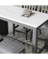 Фото #8 товара 5-Piece Counter Height Dining Table Set With Built-In Storage Shelves, Grey