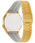 ფოტო #3 პროდუქტის Men's Digital Vintage Gold-Tone Stainless Steel Bracelet Watch 39x39mm A168WG-9MV