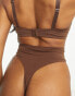 Фото #3 товара ASOS DESIGN Marina smoothing high-waist thong in brown